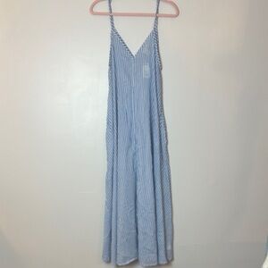 Blue Striped Maxi Dress